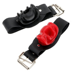 KINKgear Bâillon No More Noir-Rouge